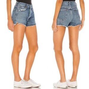 AGOLDE Parker Vintage Cut Off Blue Denim Shorts in Lowkey Size 32 NWT